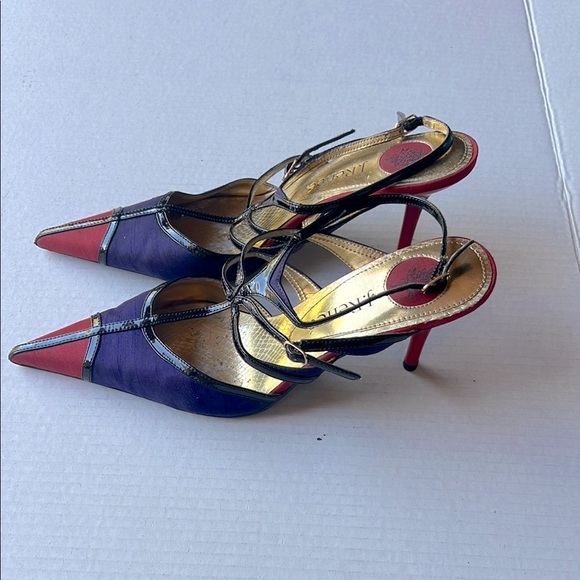 J.Renee Women's Red and Purple Strappy Heels - Picture 2 of 8